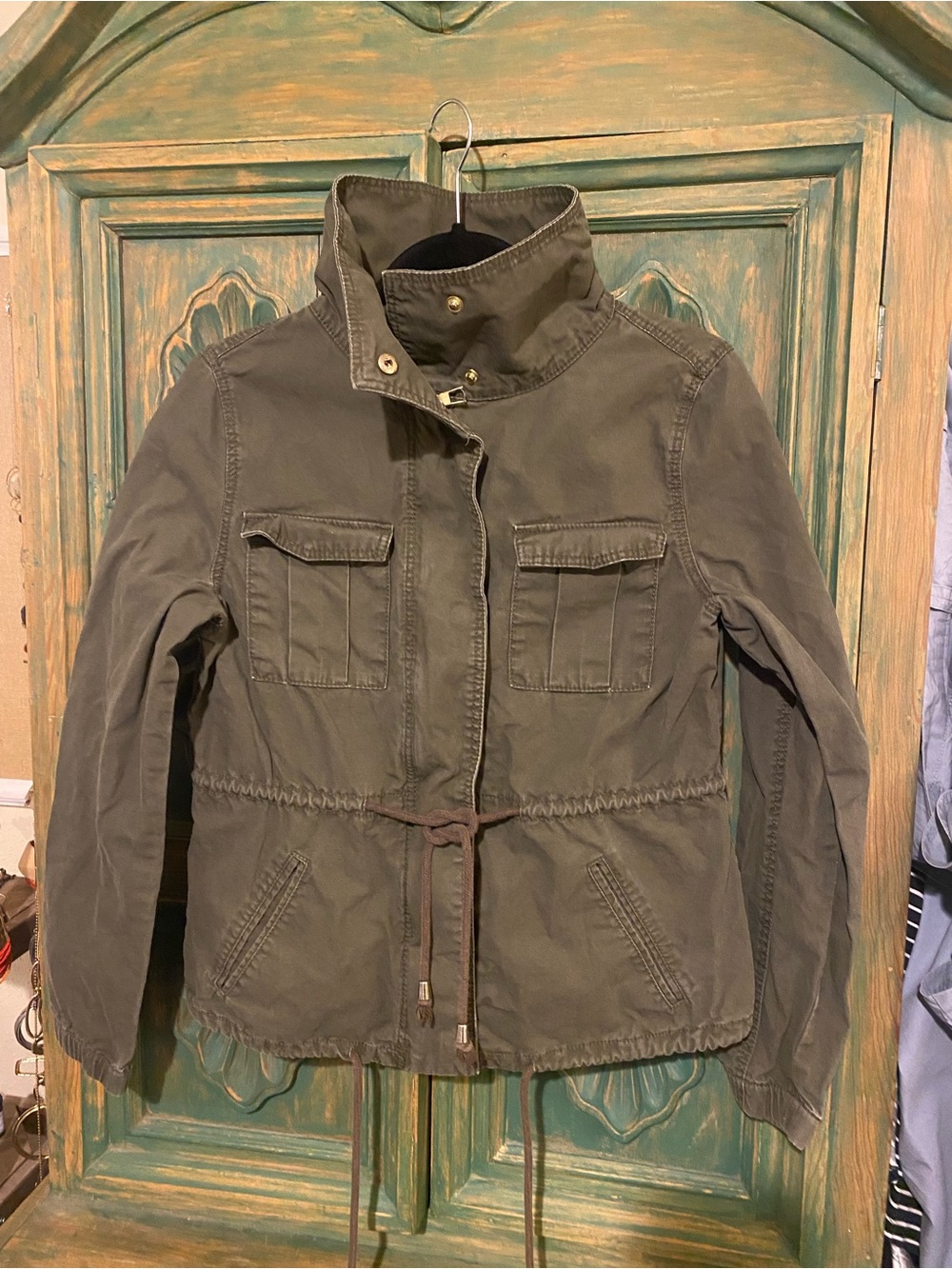 Old Navy Olive Green Drawstring Utility Jacket